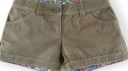 Mini Boden Laundered Shorts, Woodland Green 34603431