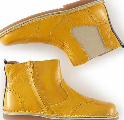 Mini Boden Leather Chelsea Boots Sunflower Patent Mini