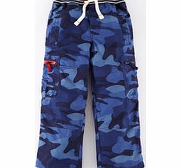 Mini Boden Lined Cargos, Blue Camouflage 34331421