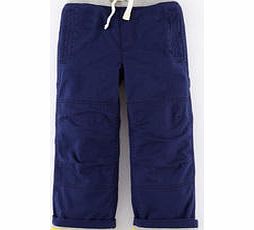 Mini Boden Lined Knee Patch Trousers, Blue,Johnnie Red