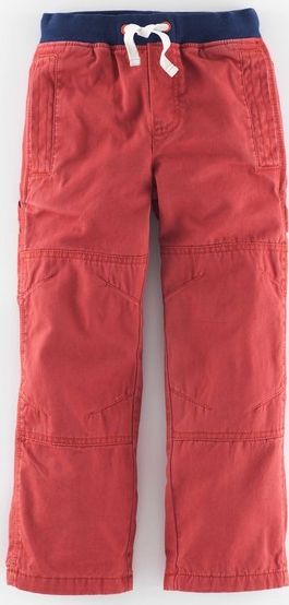 Mini Boden Lined Knee Patch Trousers Sail Red Mini Boden,
