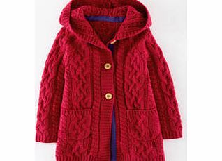 Mini Boden Long Cable Cardigan, Cherry 34383869
