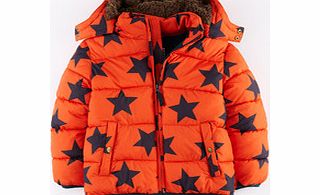 Mini Boden Padded Jacket, Midnight,Orange/Navy Star 34173914