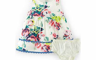 Mini Boden Pretty Tea Dress, Multi English Bloom,Dusty