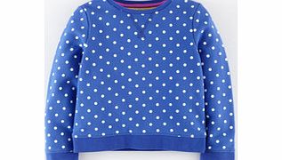 Mini Boden Printed Sweatshirt, Harbour Blue Spot 34196097
