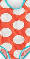 Mini Boden Printed Swimsuit, Hot Coral Big Spot 34501247