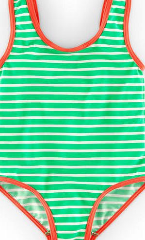 Mini Boden Printed Swimsuit, Pea Stripe 34501437