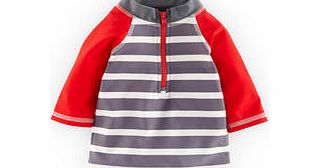 Mini Boden Rash Vest, Red/Slate Stripe,Yellow/Reef Stripe