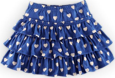 Mini Boden, 1669[^]34611335 Ruffle Jersey Skort Blue Mini Boden, Blue 34611335