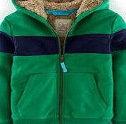 Mini Boden Shaggy Lined Hoody, Leaf/Navy 34518662