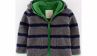 Mini Boden Sherpa Hoody, Grey Marl/Cadet Blue 34270504