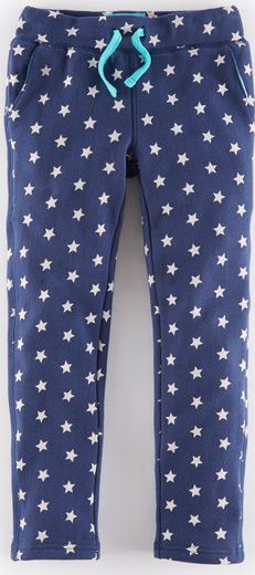 Mini Boden Slim Sweatpants Navy/Ecru Star Mini Boden,