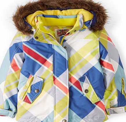 Mini Boden Snow Jacket, Navy Check 34474742