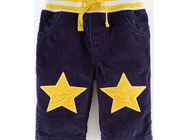 Mini Boden Star Patch Cord Trousers, Blue 34190306