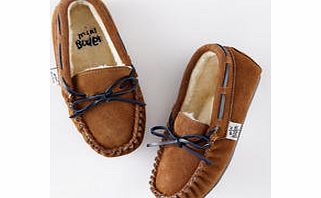 Mini Boden Suede Slippers, Tan 34179499