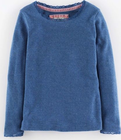 Mini Boden, 1669[^]35010263 Super Soft Pointelle T-shirt Coastal Blue Mini