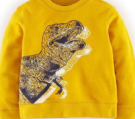 Mini Boden Sweatshirt, Ochre Marl/Dinosaur 34519355