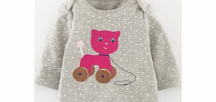 Sweet Dotty Print T-shirt, Grey Marl/Pink