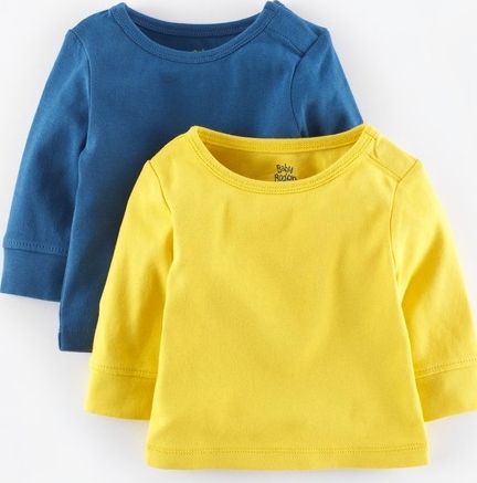 Mini Boden, 1669[^]34960807 Twin Pack Essential T-shirt Yellow/Coastal Blue