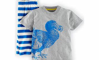 Mini Boden Wildlife Pyjamas, Paradise Blue Dodo,Sail Blue