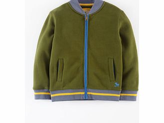 Mini Boden Zip Through Sweatshirt, Fatigue Green 34245548
