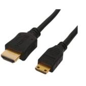 Mini HDMI To Standard HDMI Gold Plated Cable 2