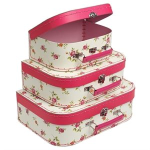 Suitcase Set of 3 - Rose Design
