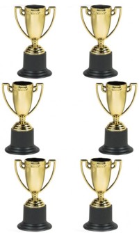 Trophy Cups - Gold Pack of 6