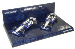 Minichamps 1:43 Scale BMW Williams FW24 Malaysian GP 1-2 Twin Set - Ltd. Ed. 2-500 pcs - Ralf Schumacher & Juan