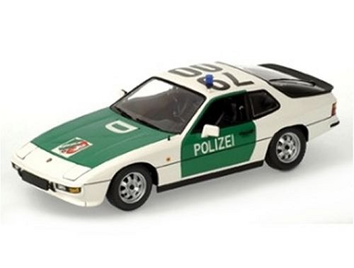 Minichamps Diecast Model Porsche 924 Autobahnpolizei Dusseldorf in White and Green (1:18 scale)
