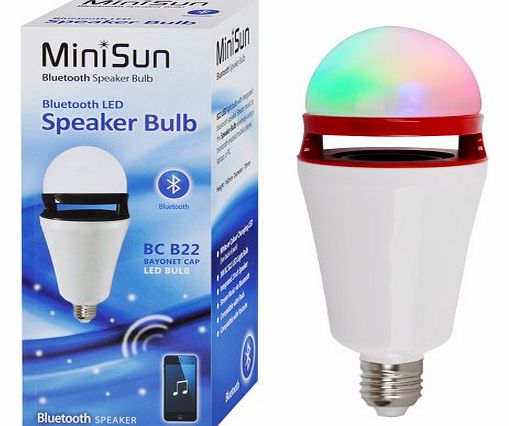 3w ES E27 LED Colour Changing RGB Bluetooth Music Speaker Light Bulb