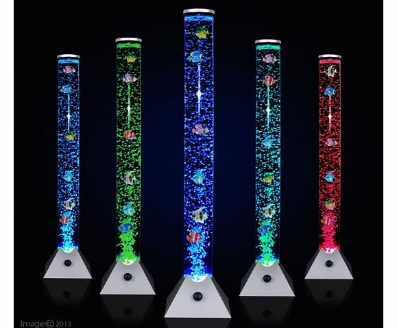 90cm Colour Changing Sensory Mood LED Novelty Bubble Fish Lamp
