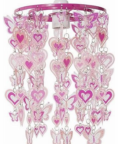 Hearts and Butterflies Non Electric Pendant Shade