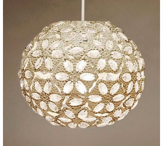 MiniSun Modern Moroccan Style Cream Metal Ball Ceiling Light Shade