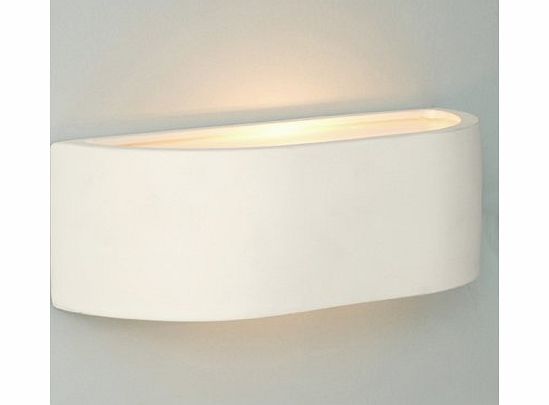 MiniSun Pair of Modern Planter Style White Ceramic Wall Lights