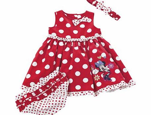 Minnie Mouse Disney Minnie Mouse Girls Red Frill Dress - 6-9