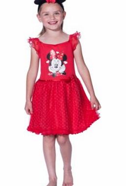 Disney Minnie Mouse Girls Red Nightdress - 2-3
