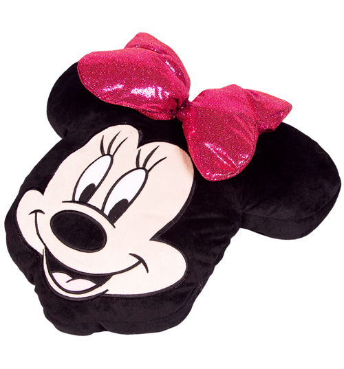 Minnie Mouse Head Cushion with 3D Bow