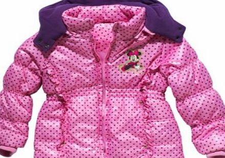 Minnie Mouse Pink Puffa Coat - 3-4 Years