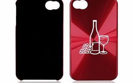 MIP Apple iPhone 4 4S Rose Red A1045 Aluminum Hard Back Case Cover Wine Bottle Glass