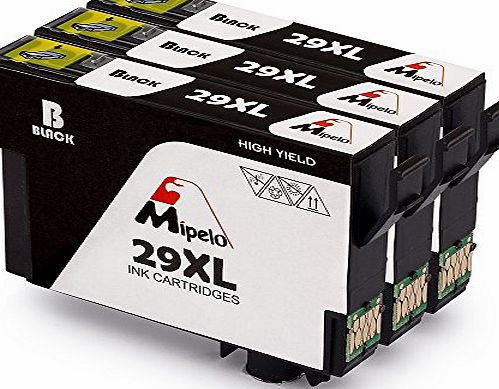 Mipelo Compatible Epson Mipelo Compatible Epson 29XL Ink Cartridges (3 Black), Used in Epson Expression Home XP-235 XP-335 XP-432 XP-442 XP-342 XP-245 XP-435 XP-332 XP-247 XP-445 XP-345 Printer
