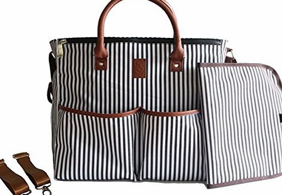 Mipies Baby Changing Bag for diapers, baby clothes, bottles - Waterproof Changing mat Included ? Adjustable Straps for Prams, Pushchairs, Strollers amp; Buggies - Baby changing nappy bags ? 100 GUARANTEE a