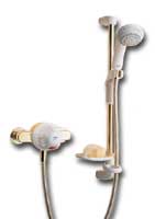 Mira 415 Combiforce Shower EV White and Gold