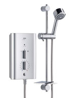 Escape Thermostatic Electric Shower 9.8kw Satin and Chrome