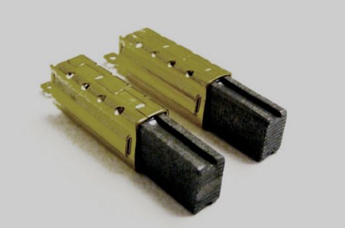 Sintech Motor Carbon Brushes (pair) - In Brass Casing 01102