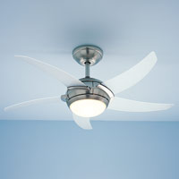 Mirage Ceiling Fan with Remote Control Brushed Steel