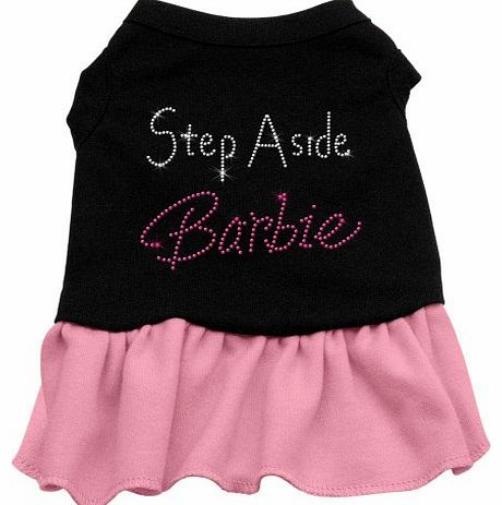Mirage Pet Products Step Aside Barbie Rhinestone Pet Dress, XXXL, 20-inch, Black/ Pink
