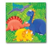 MISS PARTYS PARTY BITS N BOBS DINOSAUR PARTY NAPKINS X 20 - DINOSAUR THEME PARTY SUPPLIES AND PRODUCTS