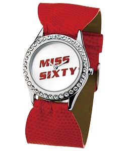 miss sixty Red Strap Quartz Watch
