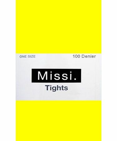 Missi 100 Denier Opaque Tights - Neon Yellow